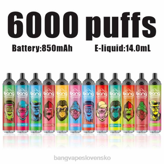 Bang Vape King 6000 šlukov 5% Nic dobíjateľný typ-c | 0P068 Vape With A Bang Disposable jednorazové