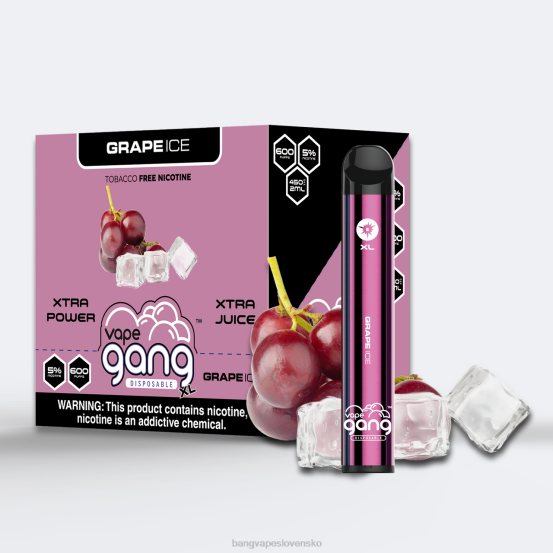Vape Gang XL jednorazové vapky 600 vstrekov (škatuľa po 10 kusov) | 0P0662 Bang Box Vape Cena hroznový ľad
