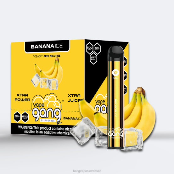 Vape Gang XL jednorazové vapky 600 vstrekov (škatuľa po 10 kusov) | 0P0663 Bang Vape SK banánový ľad