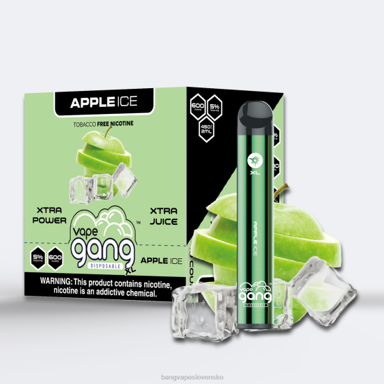 Vape Gang XL jednorazové vapky 600 vstrekov (škatuľa po 10 kusov) | 0P0667 Vape Gang Disposables jablkový ľad