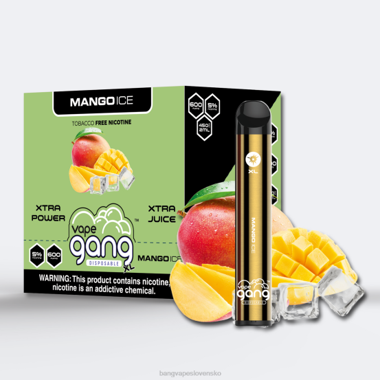 Vape Gang XL jednorazové vapky 600 vstrekov (škatuľa po 10 kusov) | 0P0668 Vape Gang Vape mangový ľad