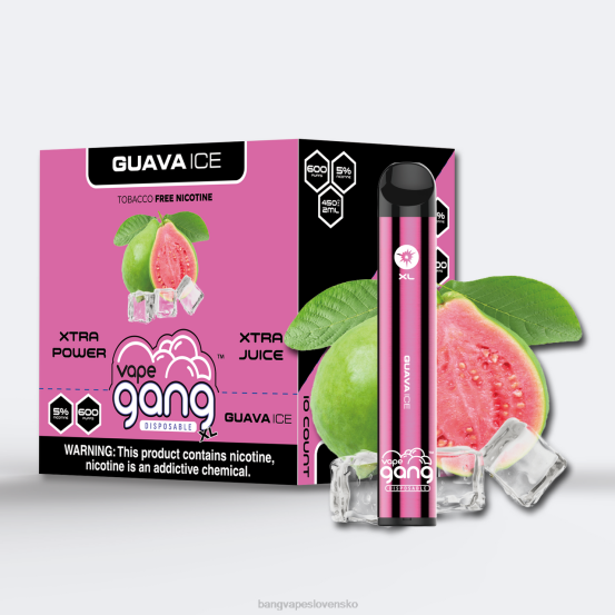 Vape Gang XL jednorazové vapky 600 vstrekov (škatuľa po 10 kusov) | 0P0672 Bang Box Vape Cena guava ľad