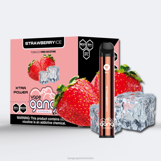 Vape Gang XL jednorazové vapky 600 vstrekov (škatuľa po 10 kusov) | 0P0678 Vape Gang Vape jahodový ľad